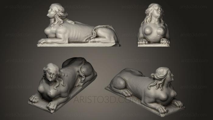Figurines lions tigers sphinxes (STKL_0185) 3D model for CNC machine